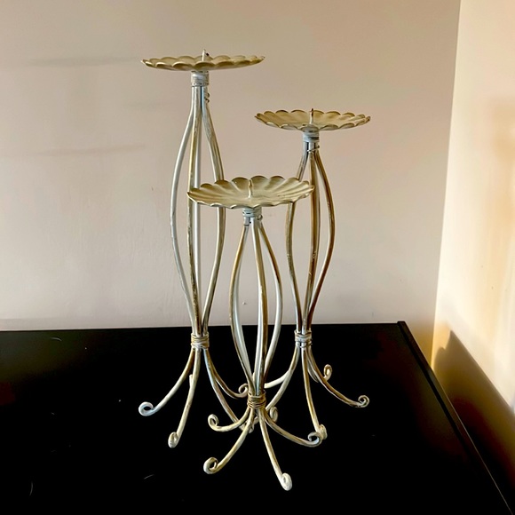 Vintage Other - ‼️FINAL PRICE - VINTAGE Tiered Candlesticks Set of Three